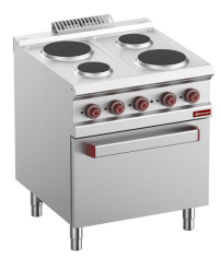 Plite electrice x4 pe cuptor electric GN 2/1 și grill - SILVER 700