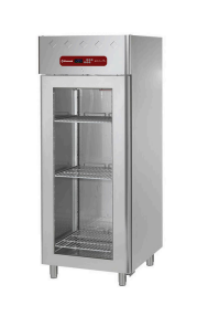 Frigider ventilat 700 litri, 1 ușă de sticlă GN 2/1