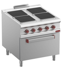 Plită electrică cu 4 plite pătrate și cuptor electric - SILVER 900