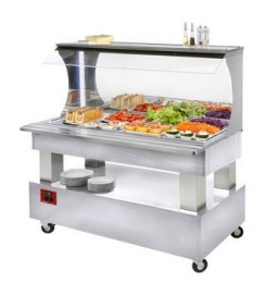 Salad Bar Refrigerat de Perete 4xGN 1/1 - Alb