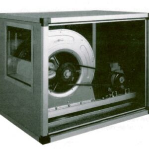 Ventilator centrifugal cu carcasă izolată, acționat prin curea
