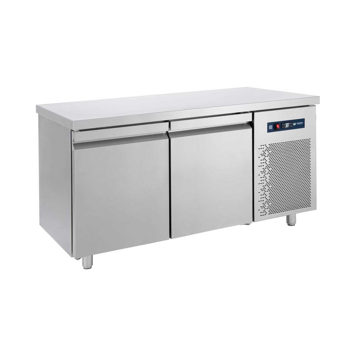 Masă frigorifică 155X60X85 cu uși mari - adâncime 60 cm