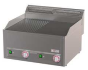 Placă de gătit electrică Banc – Placă dublă 1/2 netedă 1/2 striată (660 mm)