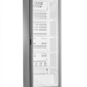 Frigider ventilat cu ușă din sticlă 400 litri din oțel inoxidabil - LINIA JUMBO
