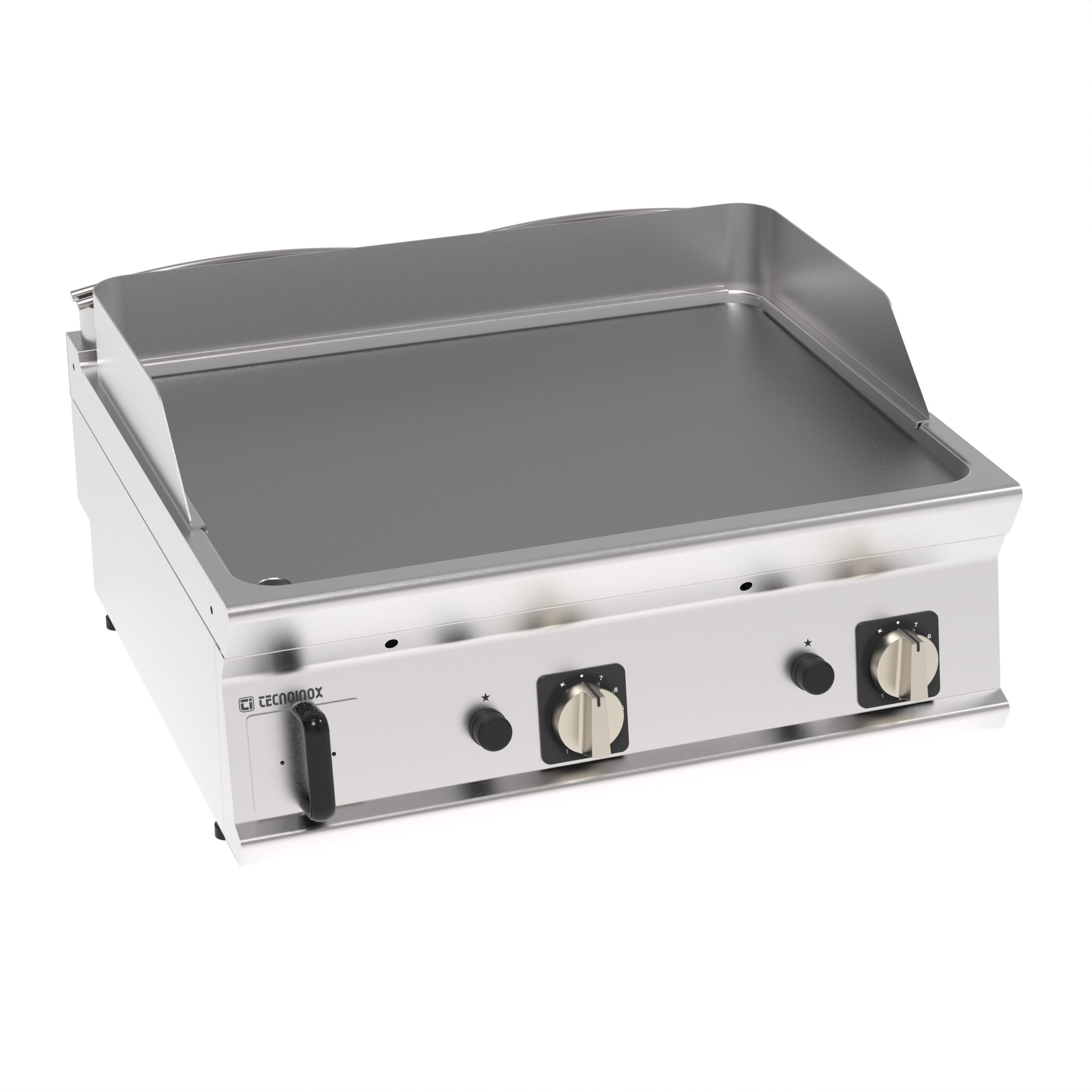 Grill pe gaz cu placă cromată, netedă (varianta de masă)