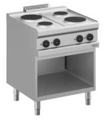 Mașină de gătit electrică cu 4 plite pe dulap neutru – 700 mm