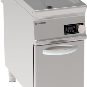 Friteuză electrică cu o cuvă de 21L, control electronic și elemente de încălzire rotative în cuvă, pe cabinet închis