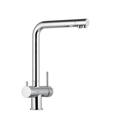 Baterie monocomandă H=440 mm cu pipă pivotantă și duș cu jet dublu