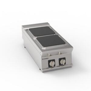 Aragaz electric cu 2 plite pătrate hermetice (30x30cm - varianta pe banc)