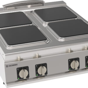 Aragaz electric cu 4 plite pătrate hermetice (30x30cm - varianta pe banc)