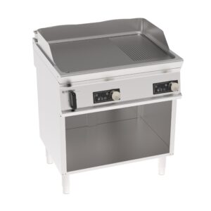 Grătar electric independent cu placă 1/3 striată și control electronic pe dulap deschis