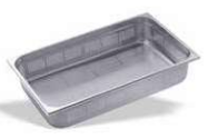 Recipient inox perforat GN 2/1 H40