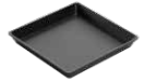 Tavă antiaderentă din aluminiu pătrată plată D 3mm.