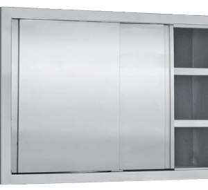 DULAP SUSPENDAT CU UȘI GLISANTE DIN INOX - 240x35x70cm