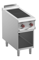 Plită electrică cu 2 plite aliniate, dulap deschis - SILVER 900