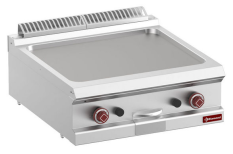 Fry Top pe gaz neted placă cromată dur, Modul 1/1 -Model de banc- – SILVER 700