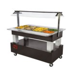 Salad Bar Bain-Marie Cald 4xGN1/1 - Wenge