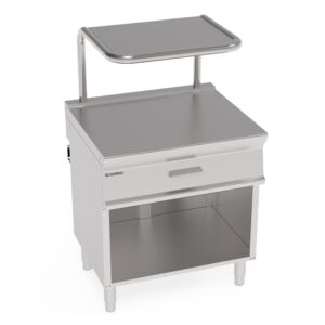 Element neutru de lucru cu sertar pe cabinet deschis și suport salamandră TECNO74