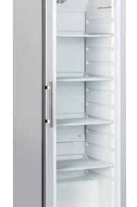 Cabinet frigorific vertical cu ușă din sticlă Inox