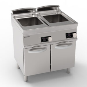 Mașină de gătit paste electrică GN 2/3 de sine stătătoare, cuvă dublă 24+24L cu control electronic
