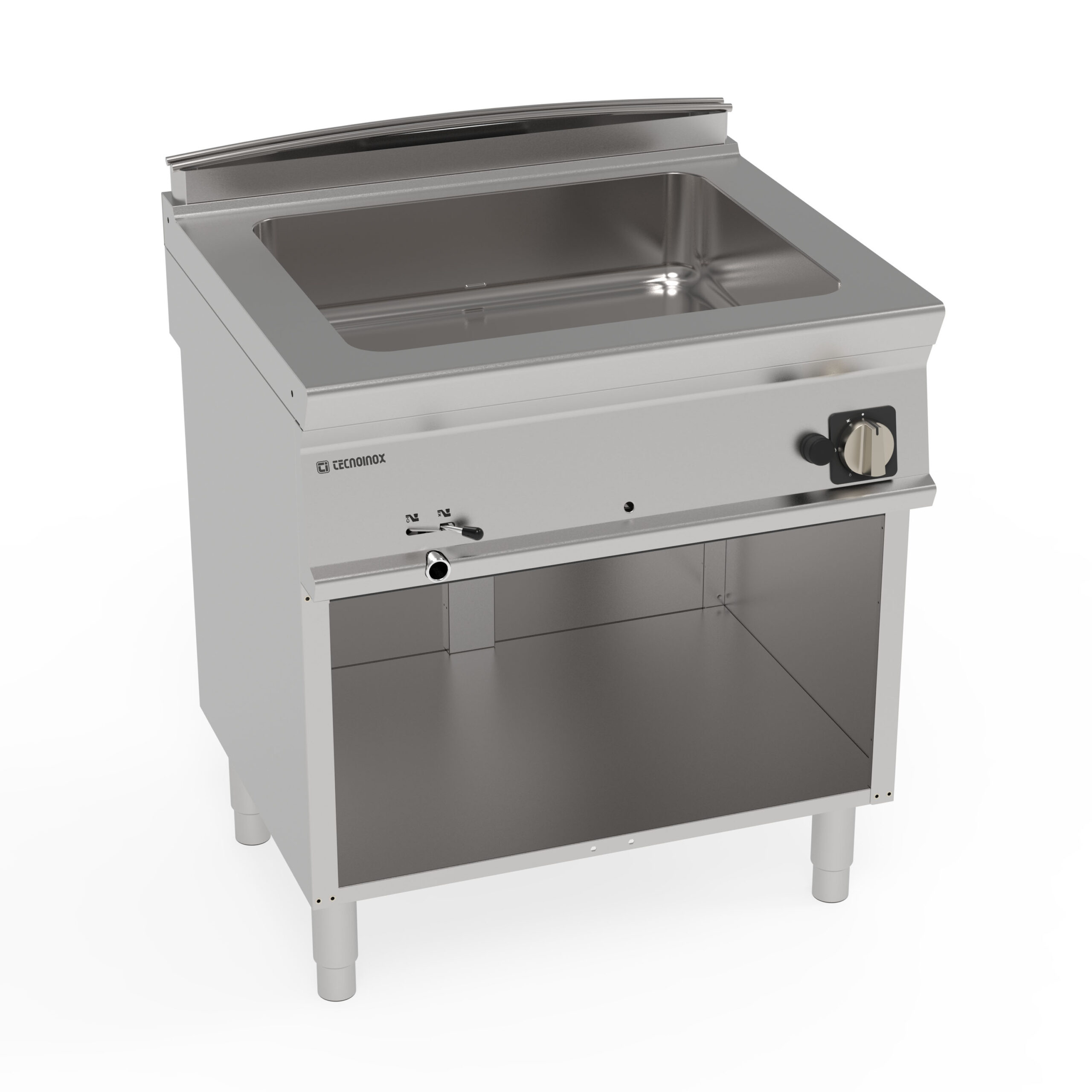 Bain-marie pe gaz GN2/1, de sine stătător, pe cabinet deschis