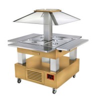 Bufet Insulă Cald Bain-Marie 4xGN 1/1 - Altă Culoare
