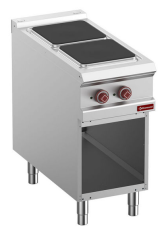 Plită electrică cu 2 plite pătrate, dulap deschis - SILVER 900
