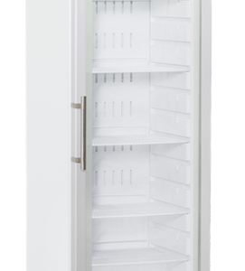 Cabinet frigorific vertical cu ușă din sticlă vopsit alb