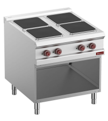 Plită electrică cu 4 plite pătrate, dulap deschis - SILVER 900