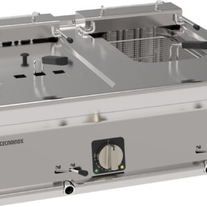 Friteuză electrică două cuve 8+8L cu elemente de încălzire rabatabile în cuvă - top