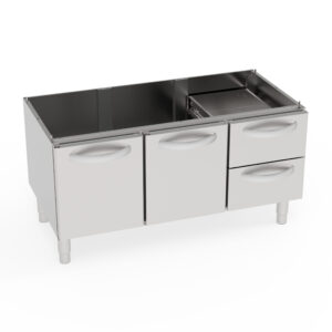 Cabinet neutru TECNO74 cu 2 uși și 2 sertare