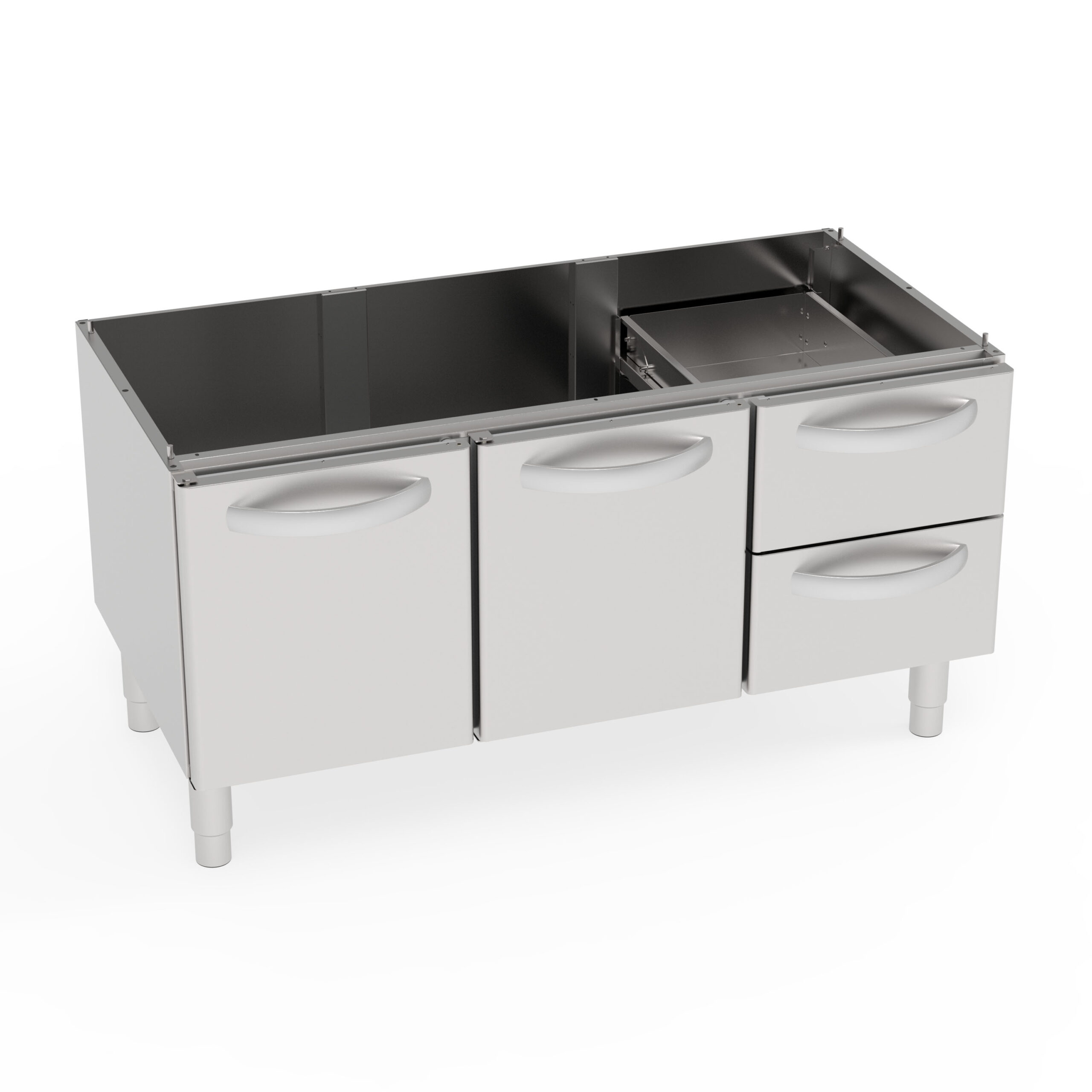 Cabinet neutru TECNO74 cu 2 uși și 2 sertare