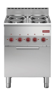 Mașină de gătit 4 plite și cuptor electric cu convecție GN 2/3 - SILVER 600