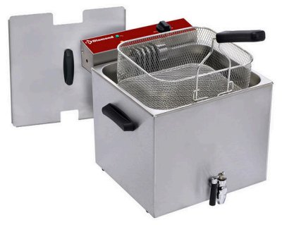 Friteuză electrică de banc, 12 litri + robinet