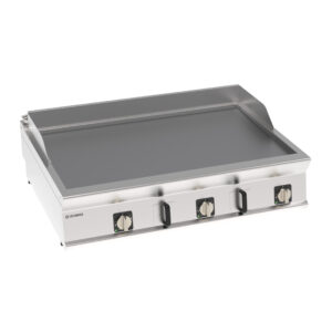 Grătar electric cu placă netedă din crom periat (versiune de banc)