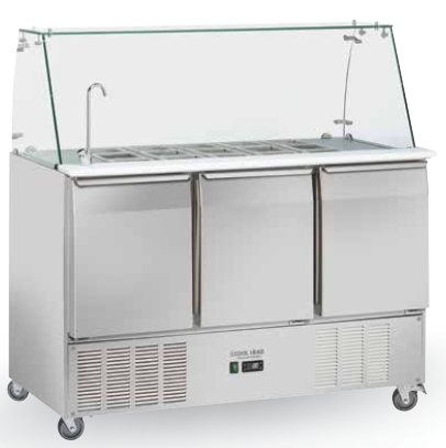 Saladetă refrigerată GN1/1 (top deschis și robinet)