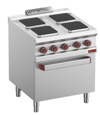 Plită electrică x4 plăci pătrate pe cuptor electric GN 2/1 și grill - SILVER 700