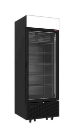 Vitrină frigorifică negativă 646 litri - 5 niveluri fixe cu casetă luminoasă - NEGRU