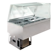 Vitrină refrigerată și ventilată pe cuvă - dreaptă (Închisă)