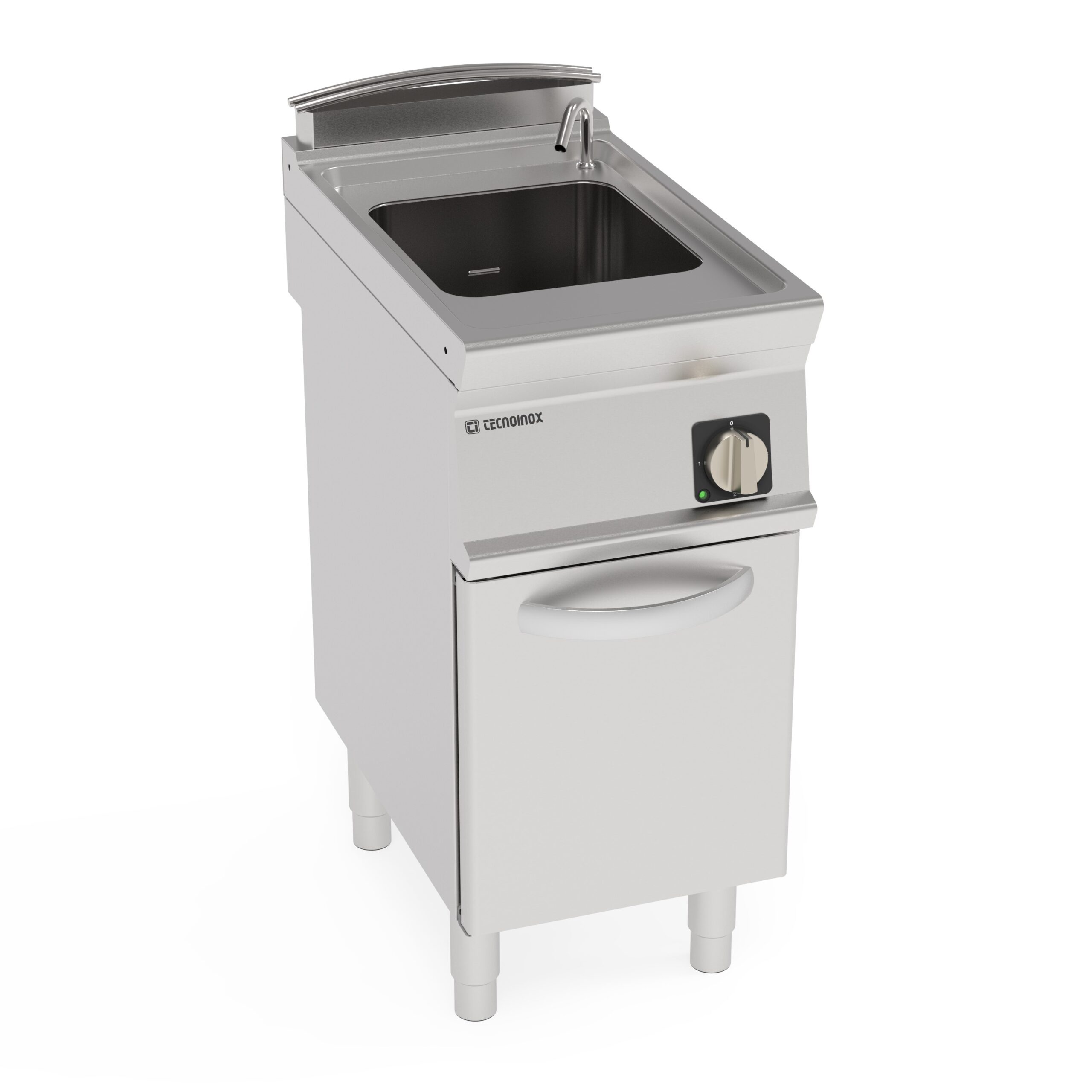 Mașină de gătit paste electrică GN 2/3 de sine stătătoare, o singură cuvă 24L pe cabinet închis