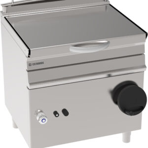 Tigaie basculantă pe gaz 50L, de sine stătătoare, cu cuvă din oțel inox AISI 304, pe cabinet închis