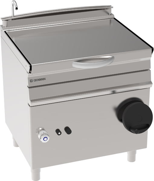 Tigaie basculantă pe gaz 50L, de sine stătătoare, cu cuvă din oțel inox AISI 304, pe cabinet închis