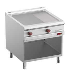 Fry Top electric mixt (2/3 neted, 1/3 striat) – SILVER 900