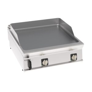 Grătar electric cu placă netedă din crom periat (versiune de banc)
