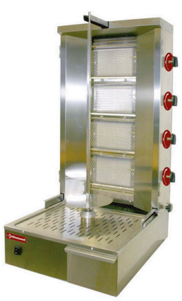 Grill pe gaz pentru Gyros 55 kg