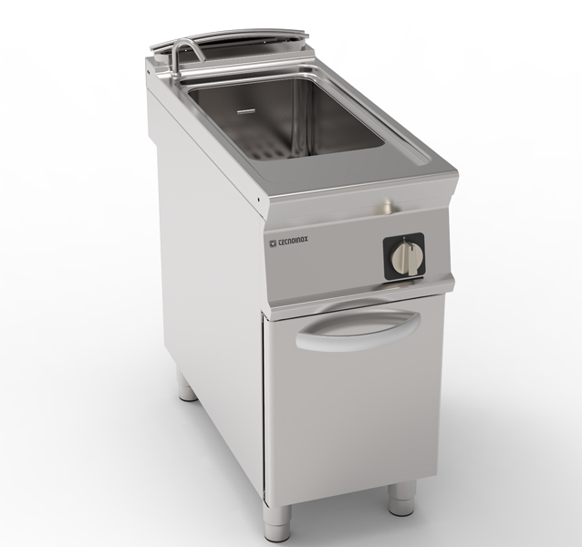 Fierbător de paste pe gaz GN1/1, de sine stătător, 40L, pe cabinet închis