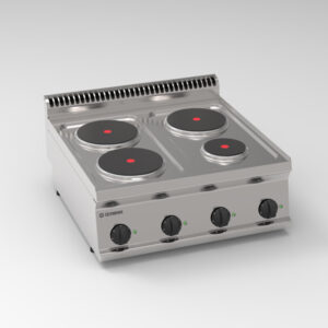 Plită electrică cu 3+1 plite rotunde ermetice
