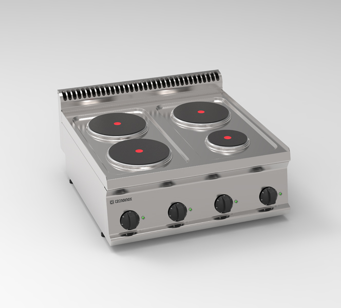 Plită electrică cu 3+1 plite rotunde ermetice