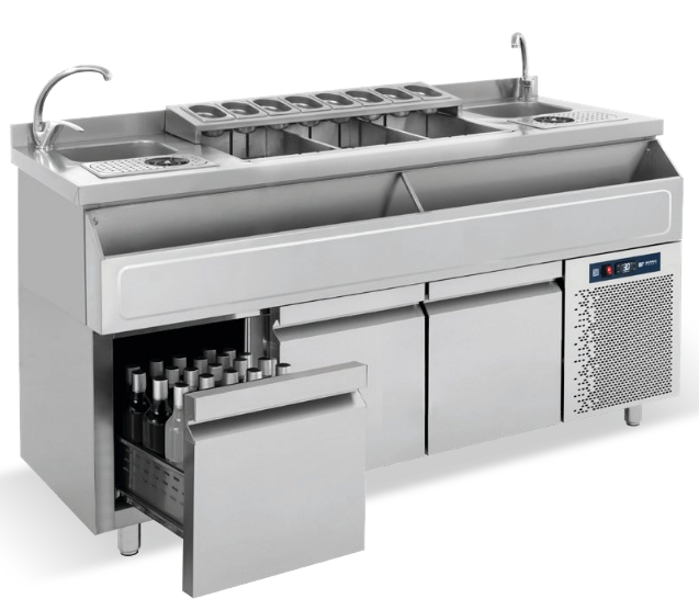 Barstation frigorific cu 3 sertare