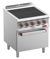 Plita electrica 4 plăci aliniate la nivel, pe cuptor cu convecție GN 1/1 - SILVER 700